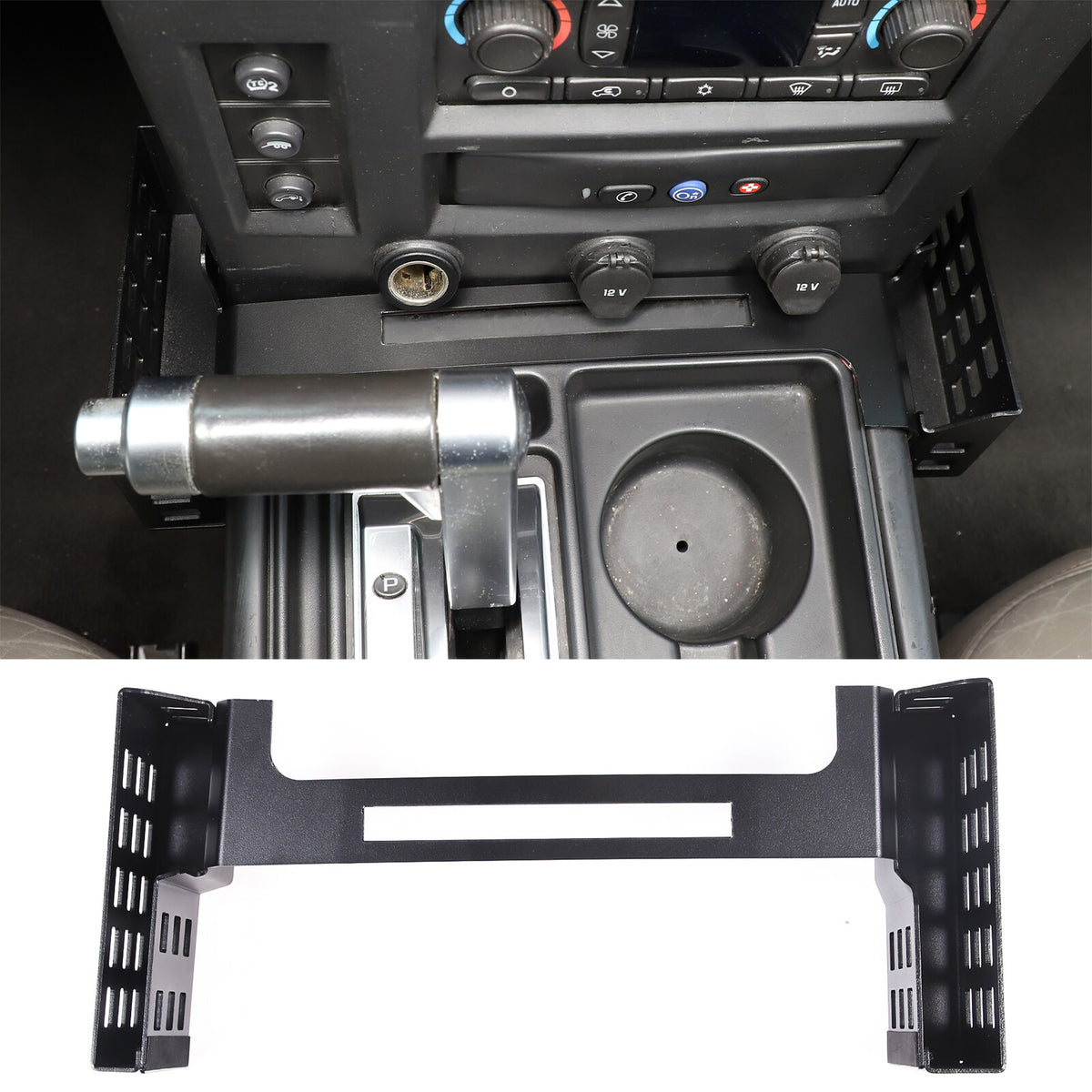 Interior Gear Shift Side Storage Box Two Baskets For Hummer H2 2001-2007 1