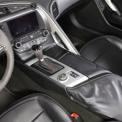 Matte Blalck Interior Gear Shift Panel Cover For Corvette C7 2014-2019 US 3