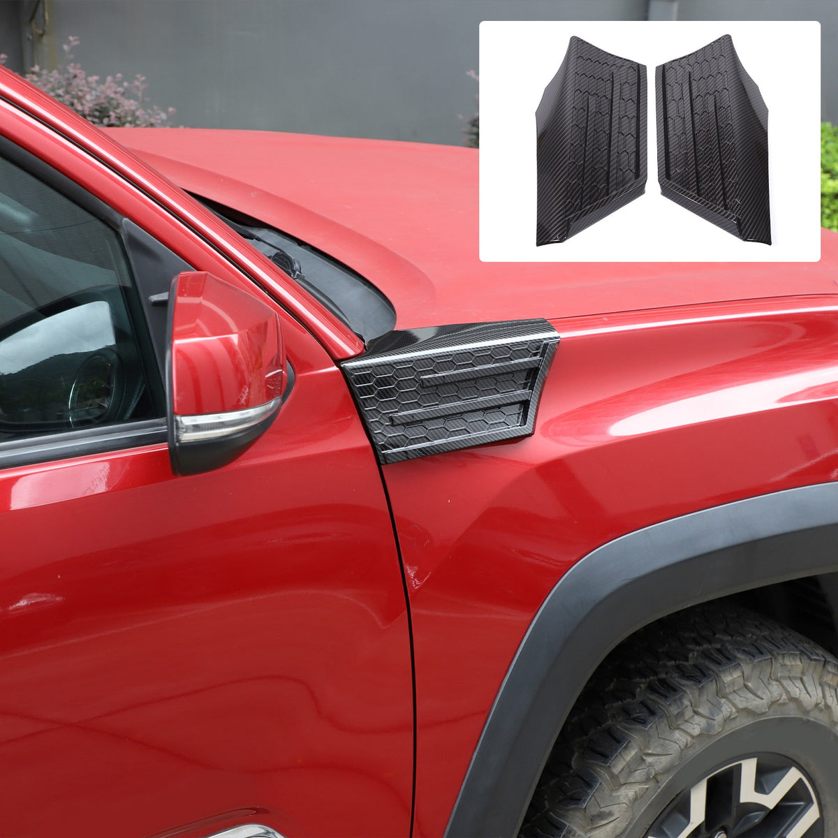 Carbon Fiber ABS Side Fender Upper Trim Cover For Toyota Tacoma 2016-2019 23