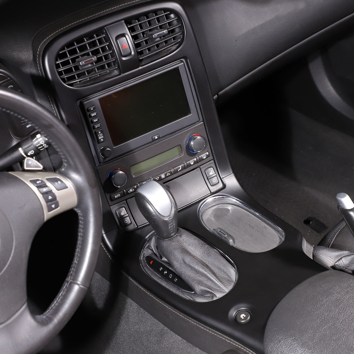 Carbon Fiber ABS Central AC Switch Gear Shift Panel Cover For Corvette C6 05-13 5
