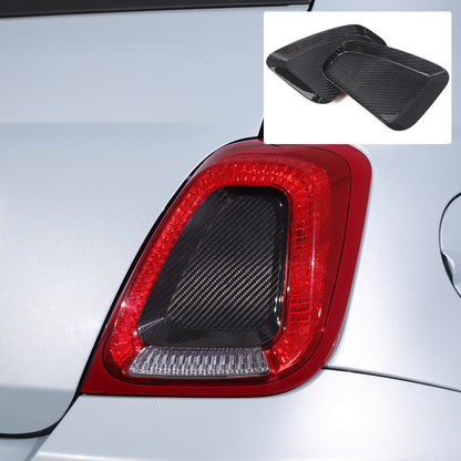 Real Carbon Fiber Rear Tail Light Panel Trim for Fiat 500 Abarth 595 695 16+ 2
