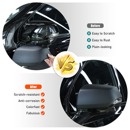 Matte Black Side Rearview Mirror Cover Caps For Cadillac Escalade 2021-2023 US 17