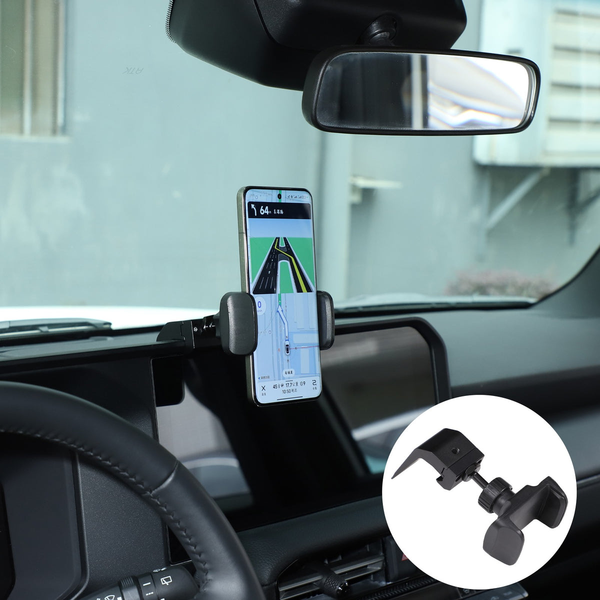 Navigation Screen Phone Mount Bracket For Toyota Land Cruiser LC250 Prado 2024+ 17