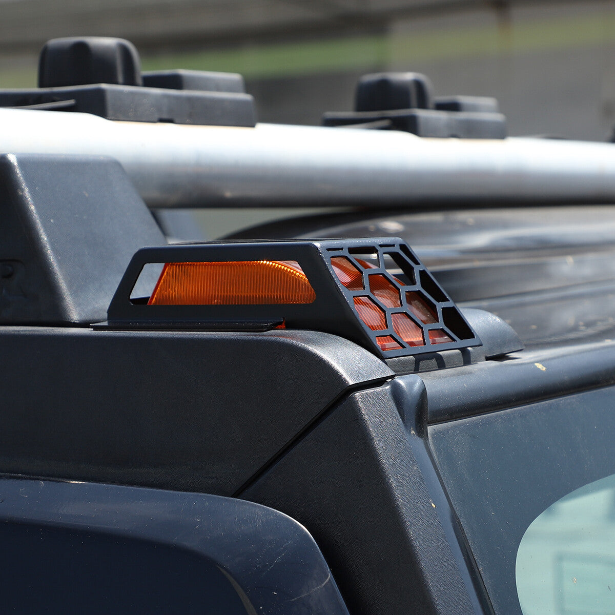 Carbon Steel Roof Cab Marker Running Lights Cover trim for Hummer H2 2003-09 9