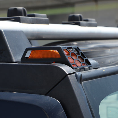 Carbon Steel Roof Cab Marker Running Lights Cover trim for Hummer H2 2003-09 9