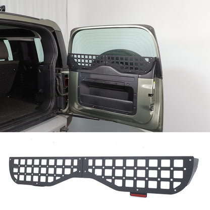 Alloy Tailgate Window Storage Fence Molle Panel Rack For LR Defender L663 2020+ 10