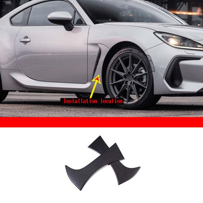 Matte Black Carbon Fiber Car Side Fender Fin Trim For Subaru BRZ 2022 1