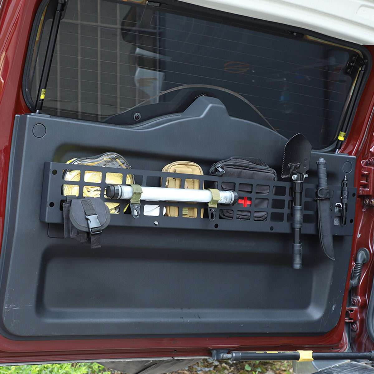 For Toyota FJ Cruiser 2007-21 Alloy Tailgate Hanging Bag Rack Trunk Bag Shelf US 8