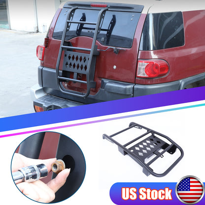 Black Carbon Steel Rear Trunk Middle Tail Ladder For Toyota FJ Cruiser 2007-2021 1
