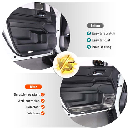 ABS Carbon Fiber Door Anti‑Kick Panel Trim For Toyota Land Cruiser LC250 24+ US 7