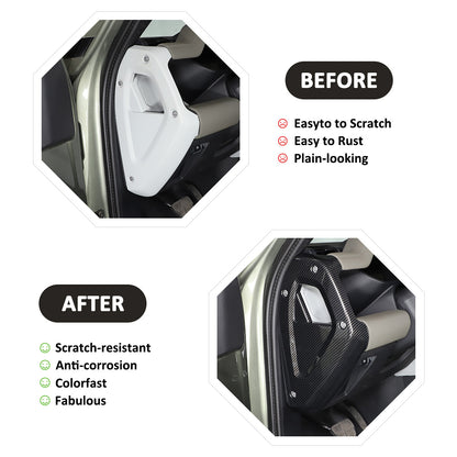 Carbon Style Dashboard Sides Panel Cover Trim For Land Rover Defender 20-23 2