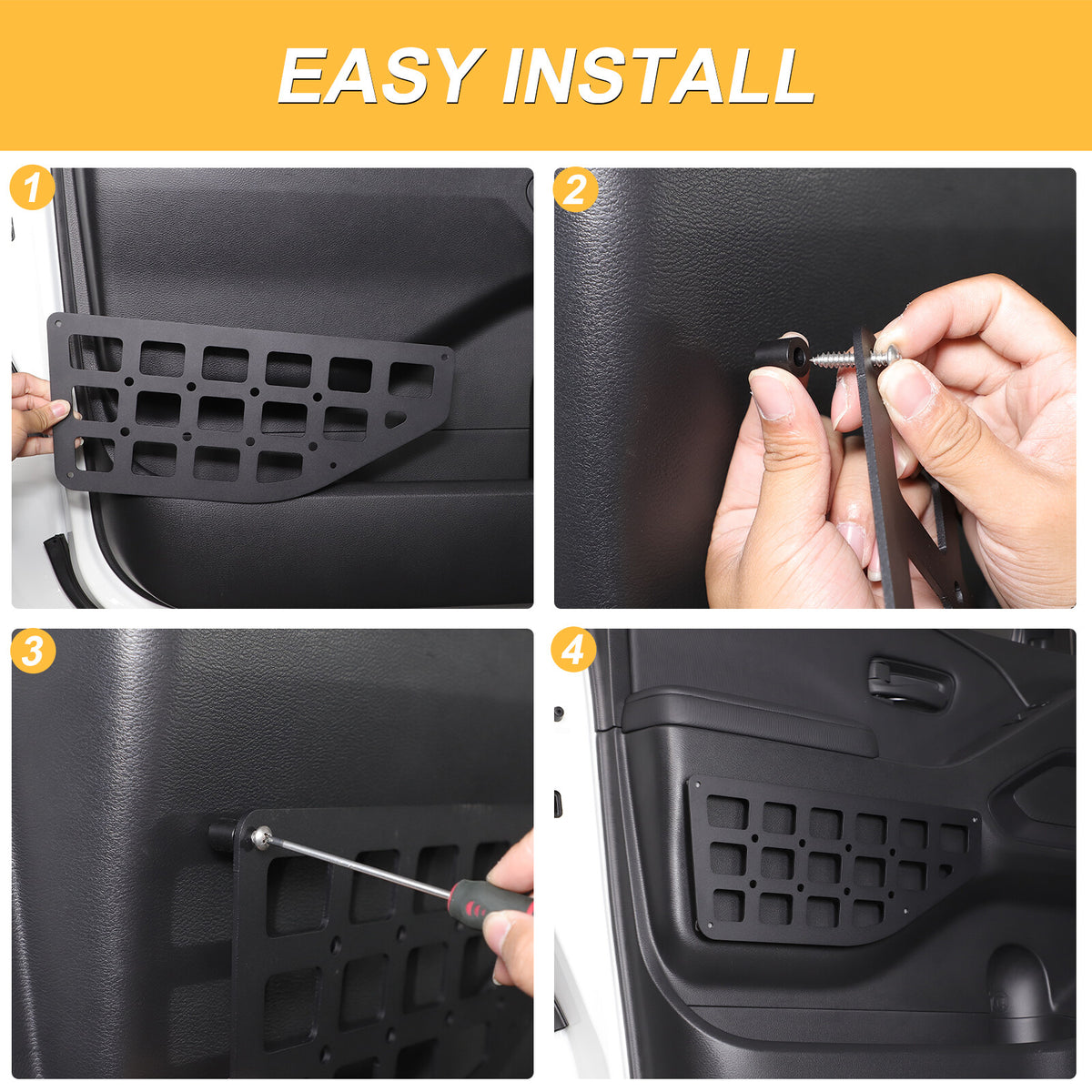Off road Front Door Pocket Molle Panel For Nissan Frontier D41 2022+ 13