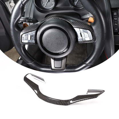 For Jaguar F-Type Carbon Fiber Steering Wheel Button Frame Cover Trim 2015-2021 1