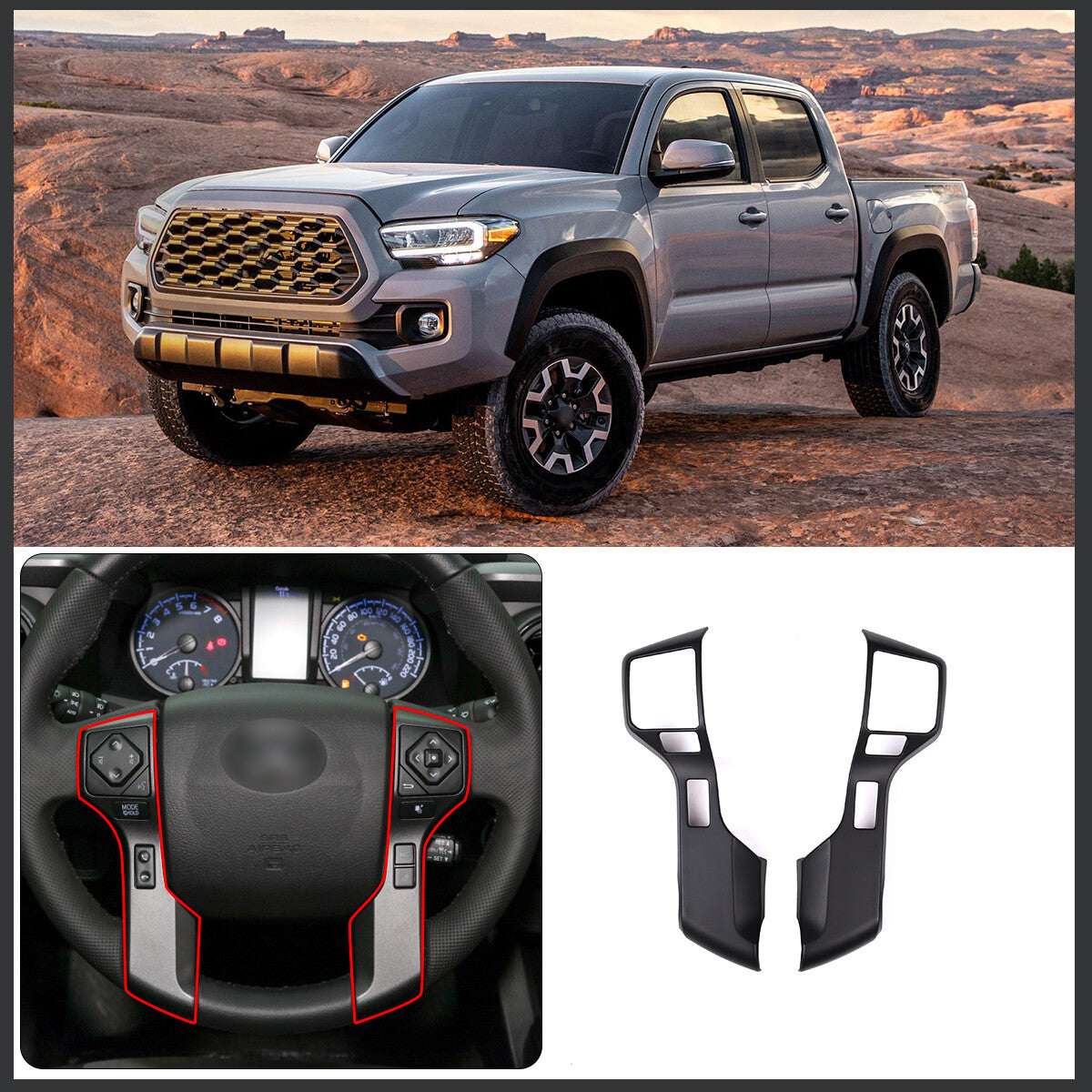 Matte Black Interior Center Console Trim Cover Kit Set For Toyota Tundra 14-21 - Styles 1-5 55