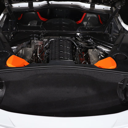 Orange Rear Shock Tower Protective Cover Trim For Corvette C8 Coupe 20-26 US 3