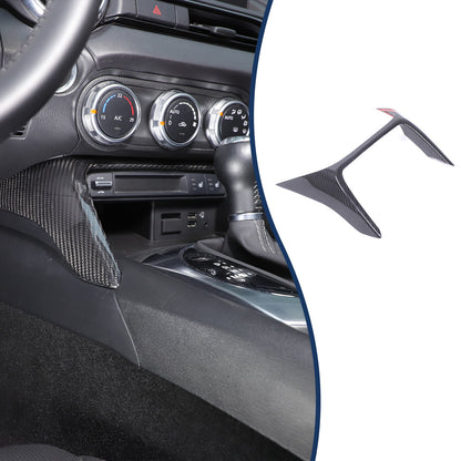 Real Carbon Fiber Front Center Console Trim Cover For Mazda MX-5 Miata 2016-2025 3