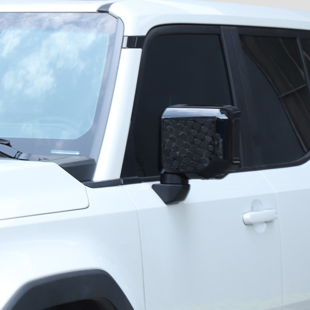 Glossy Black Rearview Mirror Trim For Toyota Land Cruiser Prado LC250 24+ US 13
