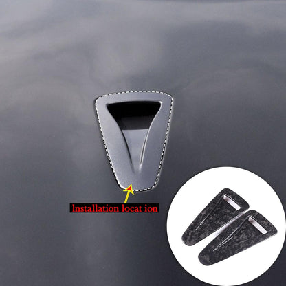 Forged Carbon Car Hood Air Outlet Frame Cover Trim For Nissan GTR R35 2008-2016 1