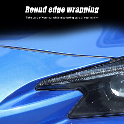 Real Carbon Fiber Front Headlight Eyebrow Trim For Subaru WRX/Levorg 2022-2023 5