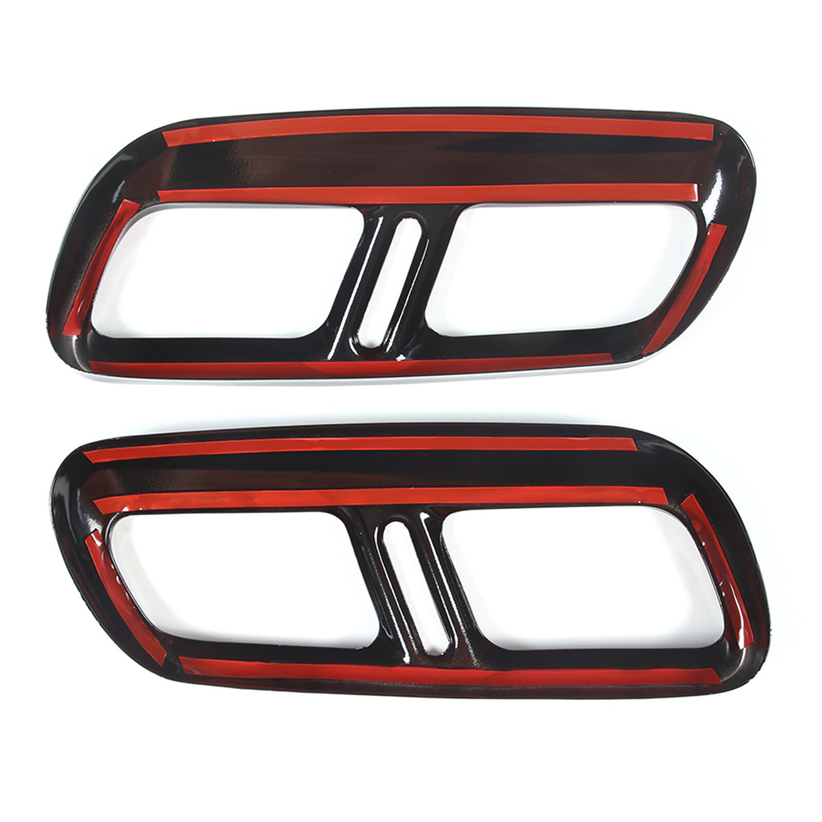 Black Steel Exhaust Pipe Tail Throat Cover Trim For LR Range Rover Sport 2023+ 15