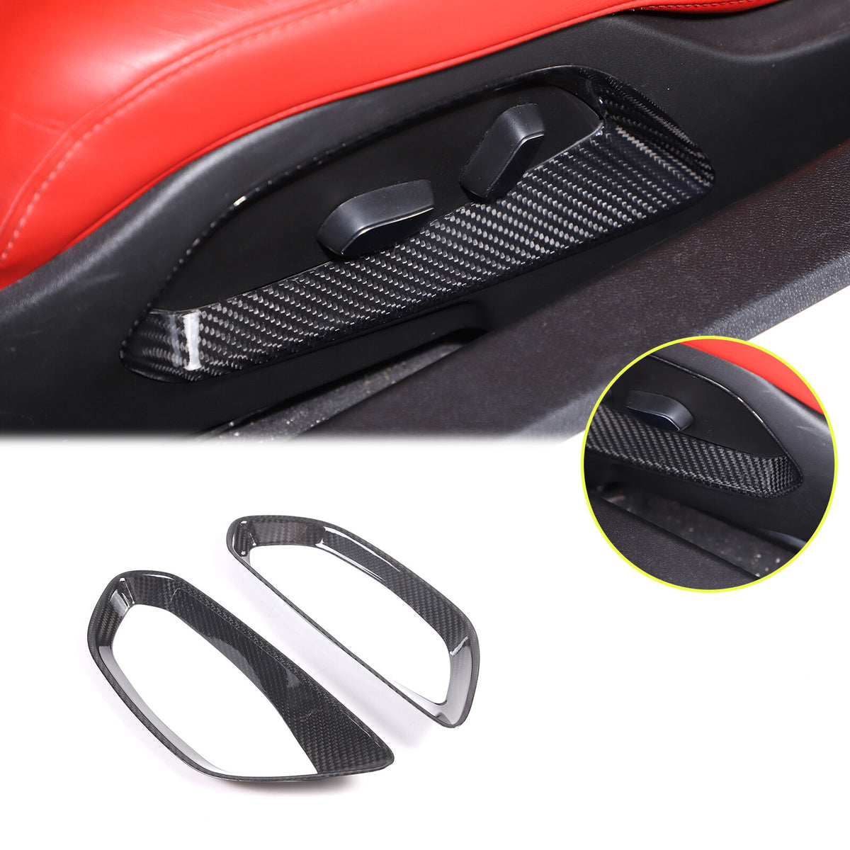 Real Dry Carbon Fiber Full Interior Center Set Trim Kit For Corvette C8 20-25 US - Styles 46-50 31