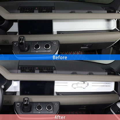 ABS Car Dashboard Trim Strip Kits For Land Rover Defender 90 110 2020-23 6