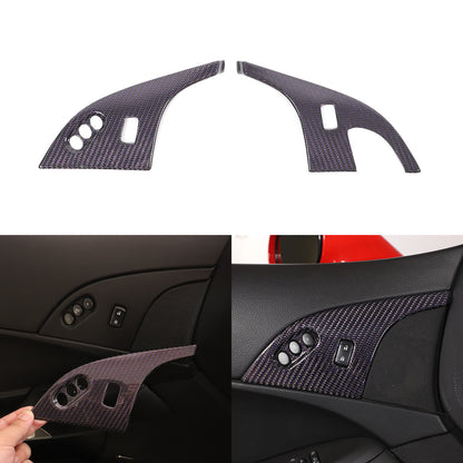 Real Carbon Fiber Children Lock Button Frame Trim For Corvette C6 2005-2013 4