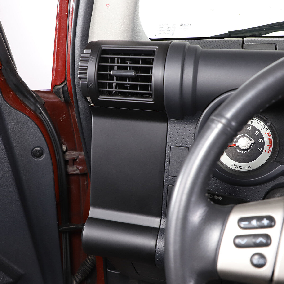 Matte Black Dashboard Side Air Outlet Cover Trim for Toyota FJ Cruiser 2007-21 10