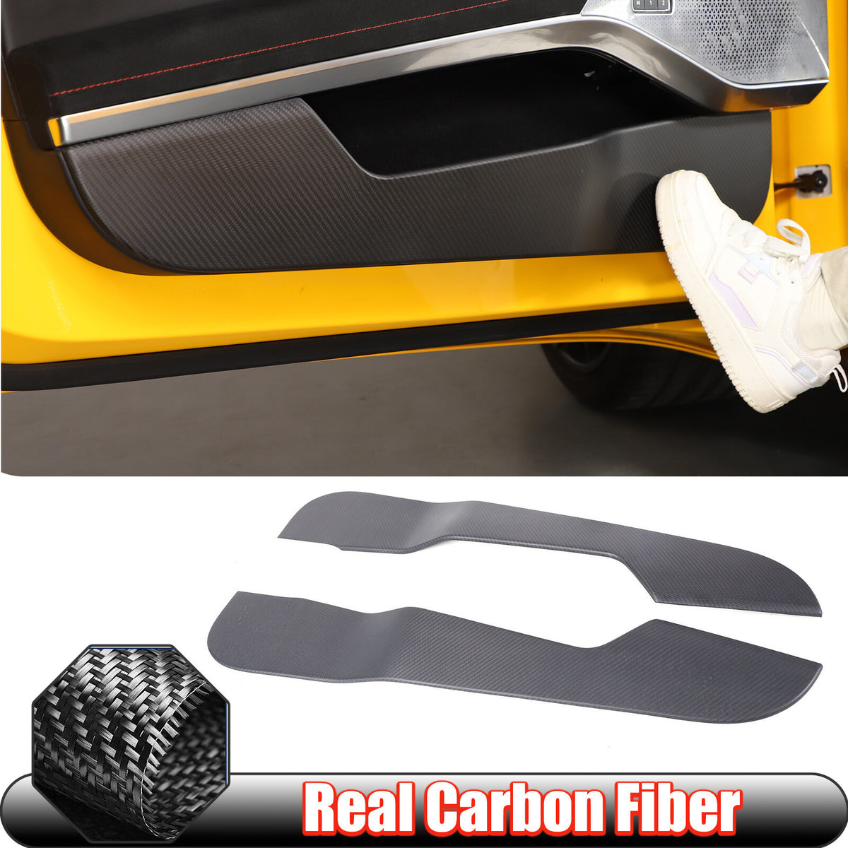 Matte Real Carbon fiber Interior Door Anti-Kick Trim Cover For Lotus EMIRA 22-25 1