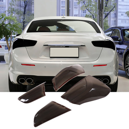 Smoked Rear Tail Light Guard Cover Trim For Maserati Ghibli 2021-24 US 2