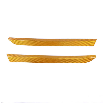 Yellow Carbon Fiber High Wing Spoiler Add-On Wicker Bill Pair For Corvette C8 15