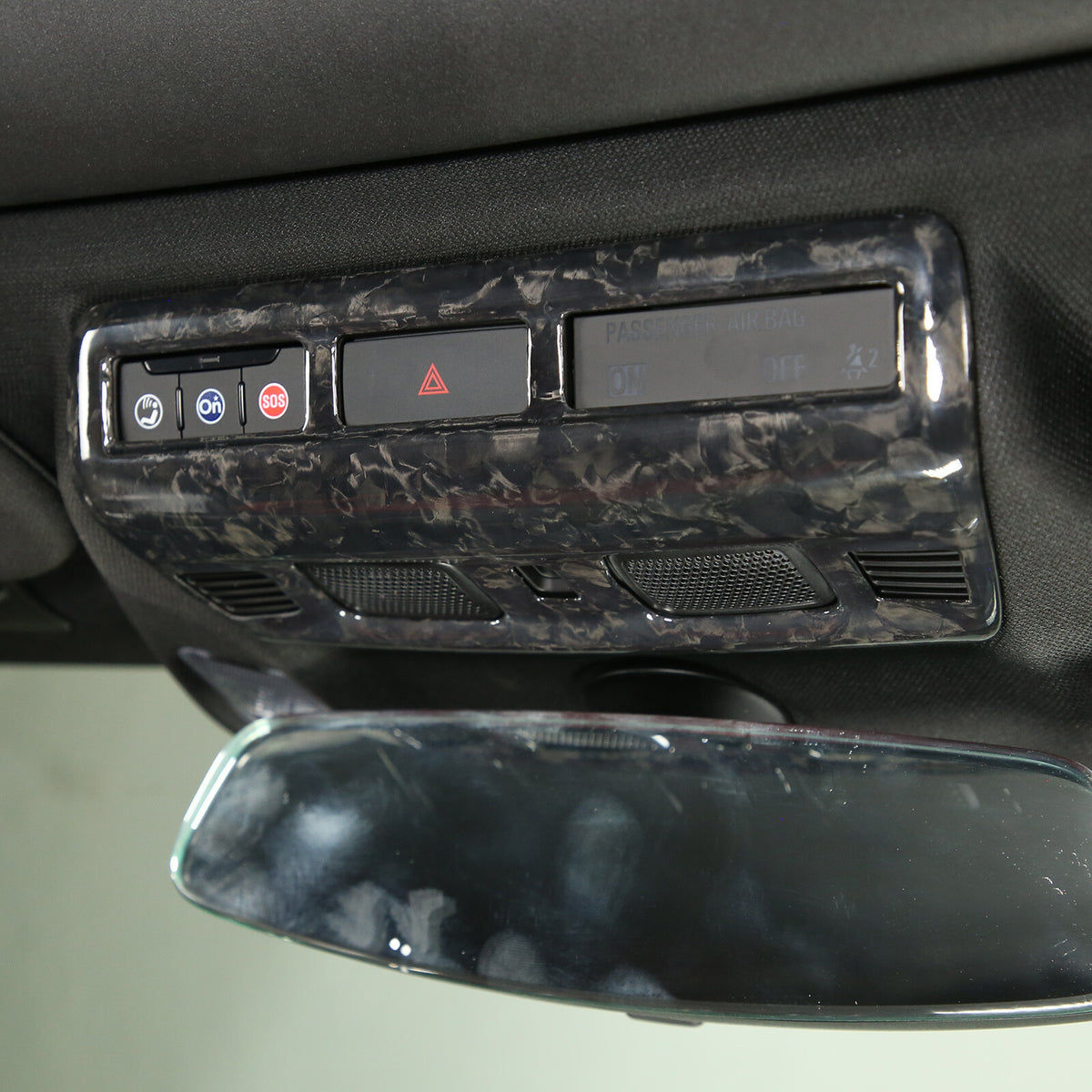Forged Carbon Fiber Reading Light Trim Frame Cover For Corvette C8 2020-2026 3