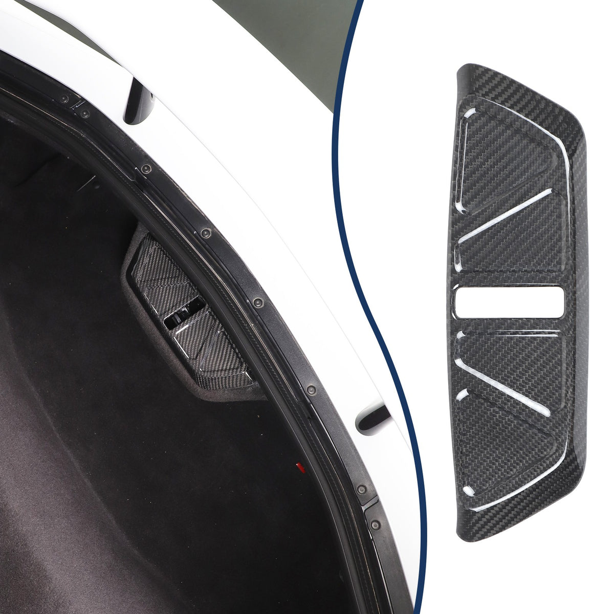 Real Carbon Fiber Trunk Lock Base Cover Trim For Corvette C8 Coupe 2020+ 23