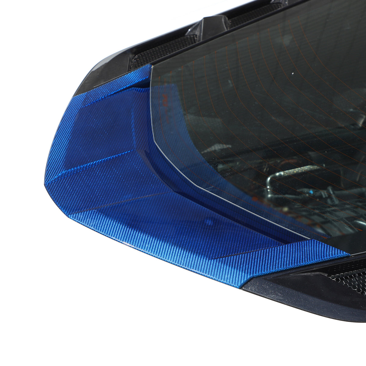 Blue Real Carbon Fiber Rear Window Lower Trim Cover For Corvette C8 Coupe 20-26 16