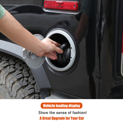 Silver Alloy Fuel Tank Cap Anti-theft Lock Cover Trim For Hummer H2 2003-2009 17