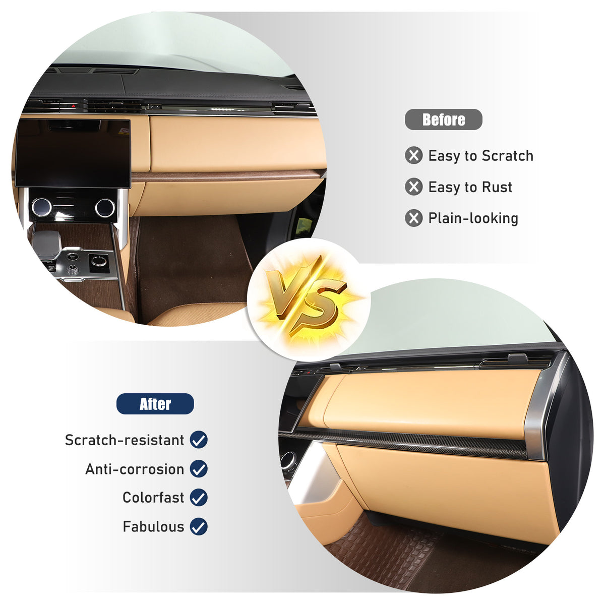 Real Carbon Fiber Dashboard Panel Cover Trim For LR Range Rover Vogue 2023-2024 20