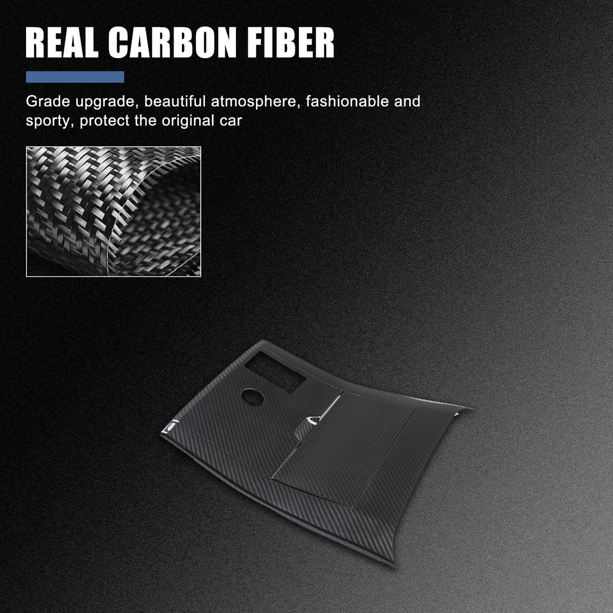 Real Carbon Fiber Center Gear Shift Panel Trim For LR Range Rover Sport L461 23+ 11