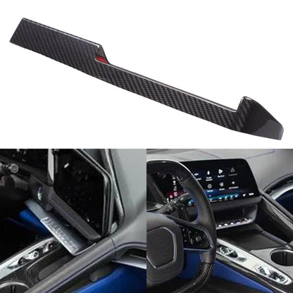 Real Carbon Fiber Dashboard Center A/C Vent Trim For Corvette C8 2026+ US 14
