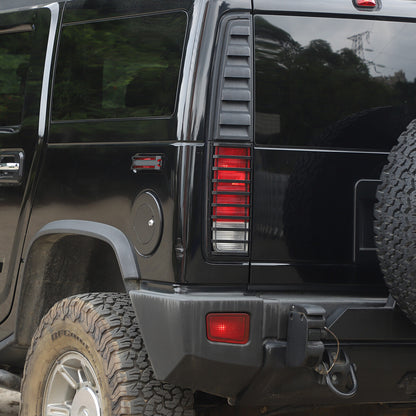 Carbon Steel Rear Tail Light Guard Cover Trim For Hummer H2 03-09 7