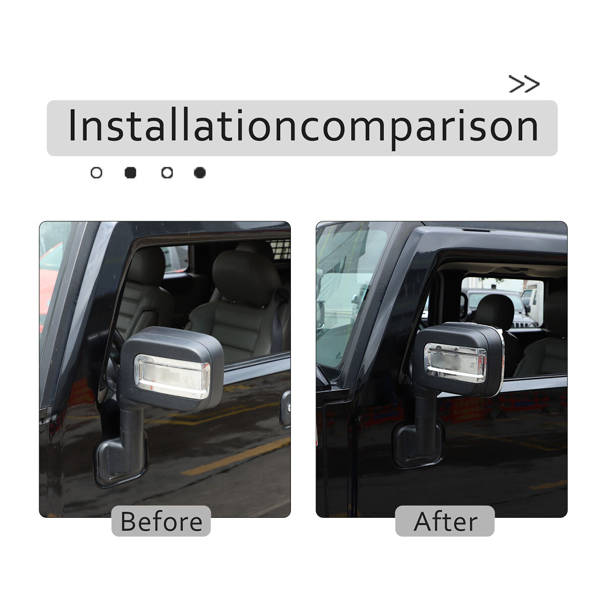 Chrome ABS Side View Mirror Shell Protect cover Trim 10Pcs For Hummer H2 03-09 12