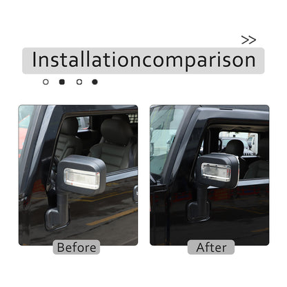 Chrome ABS Side View Mirror Shell Protect cover Trim 10Pcs For Hummer H2 03-09 12