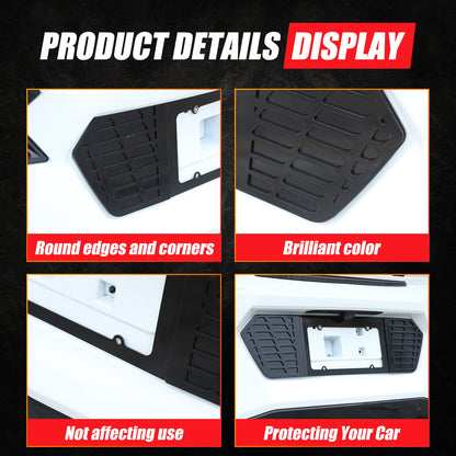 Glossy Black Alloy Rear License Plate Filler Panel Trim for Corvette C8 2020+ 7