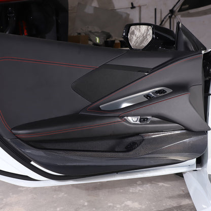 For Corvette C8 Stingray Coupe HTC 2020+ Carbon Inner Lower Door Panel Anti-Kick 6