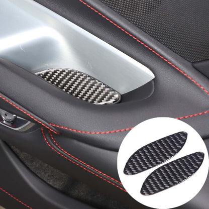 Carbon fiber Window Lift & Door Handle Storage Mat Sticker for Corvette C8 20-26 6