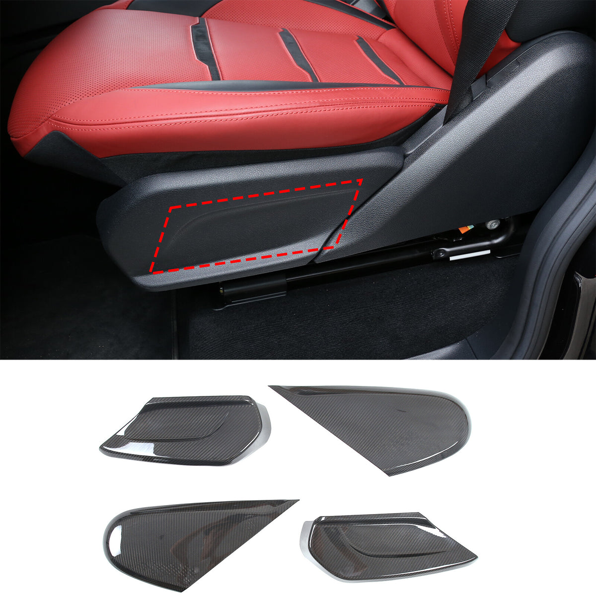 Real Carbon Fiber Front Seat Side Panels Cover Trim For Benz G Class 2019-22 US 5