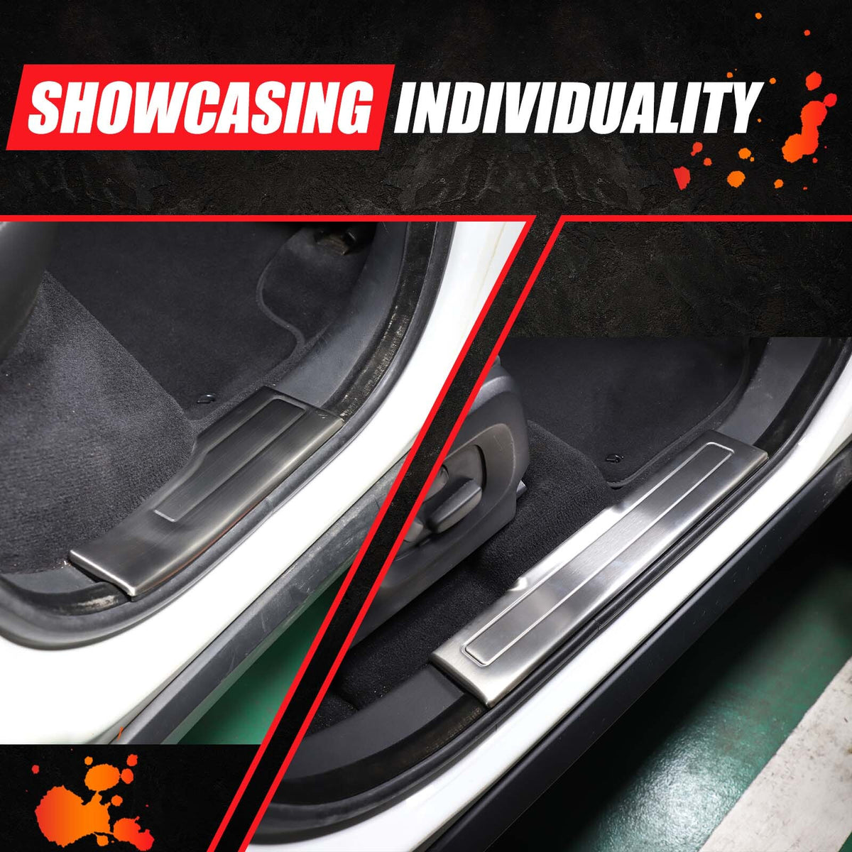 Silver Interior Door Sill Guard Protector Cover For Range Rover Evoque L538 23