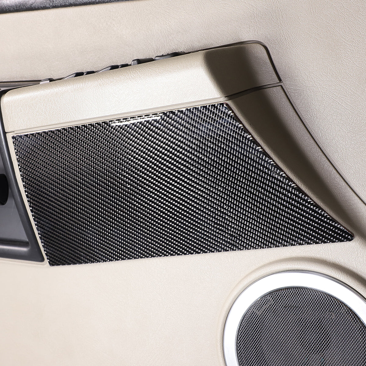 Soft Carbon Fiber Interior Door Panel Trim Stickers for Hummer H2 2003-07 US 7