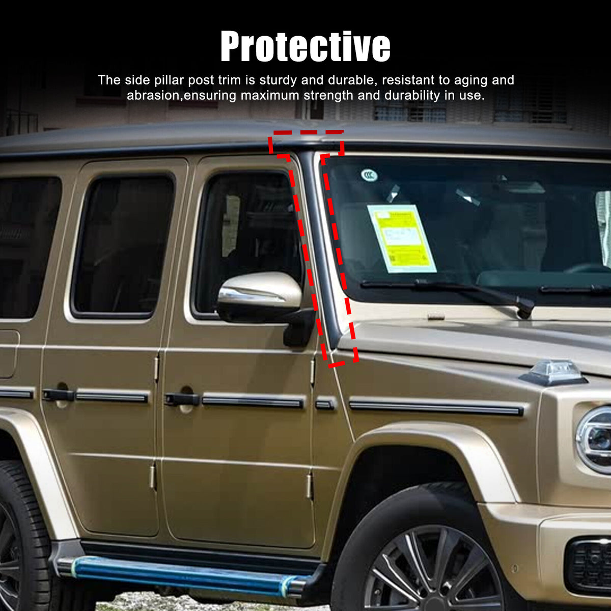Real Carbon Fiber A-Pillar Trim Cover For Benz G-Class G500 W465 2025+ US 16