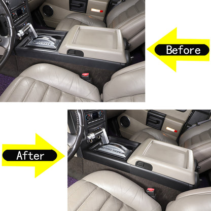 Matte Black Interior Gear Shift Panel Side Trim Cover For Hummer H2 2003-2007 5