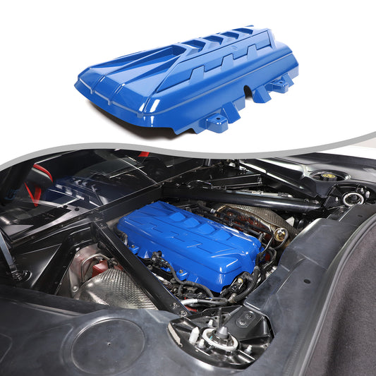 Blue Engine Hood Panel Trim Cover For Corvette C8 2020-26 1